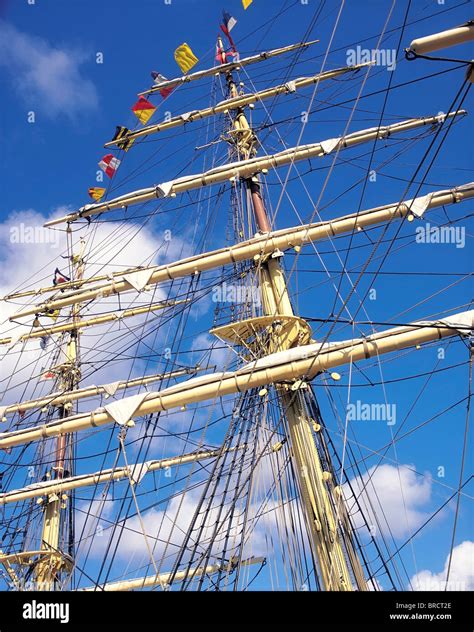 Tall Ship Mast Stock Photo Alamy