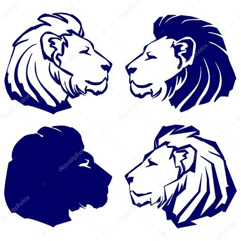 Löwe-Symbol Skizze Cartoon-Vektor-illustration ...
