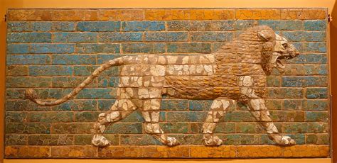 Filestriding Lion 1 From Processional Way In Babylon Neo Babylonian