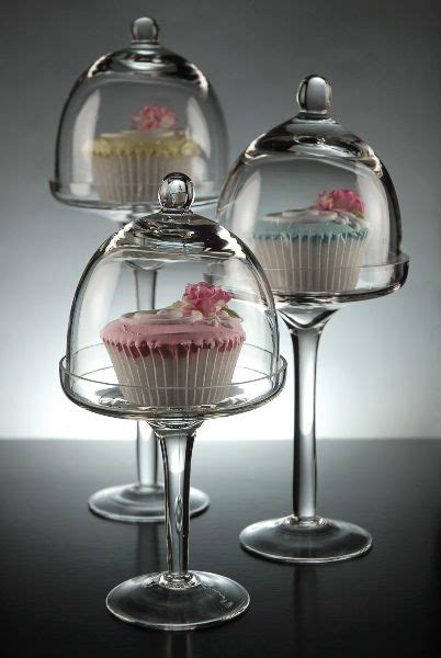 Mini Glass Cupcake Stand With Dome Glass Designs