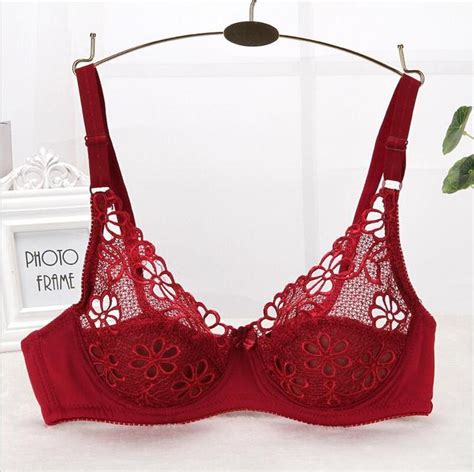 Sdrawing Sexy Lady Women Underwire Padded Up Embroidery Lace Bra 34 44b