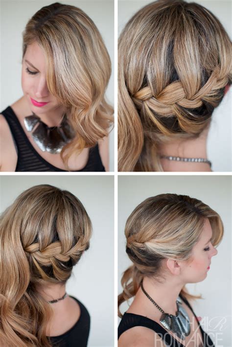 Romantic Side Swept French Braid Holiday Hair