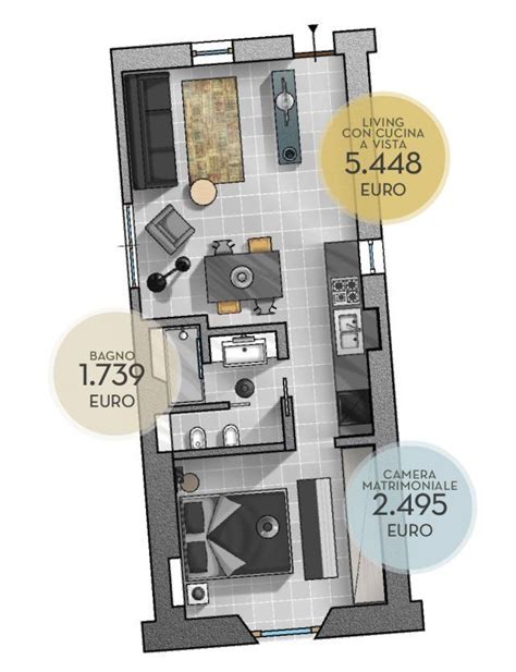 The Floor Plan For A Small Apartment
