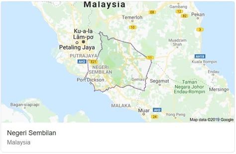 Peta Negeri Sembilan, Malaysia  Negeri Sembilan Maps