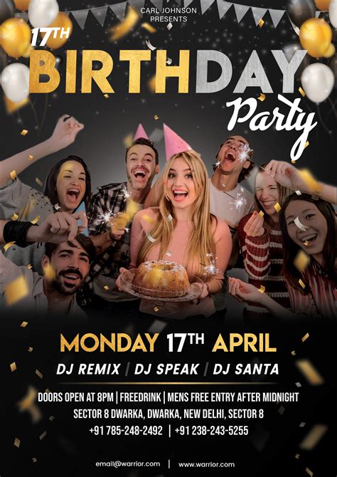 Birthday Party Flyer Free Psd