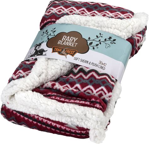 Trailcrest Ultra Soft Sherpa Fleece Cozy Plush Baby Blanket For Kids