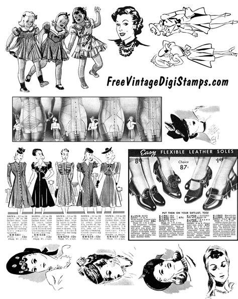Free Vintage Digital Stamps Free Vintage Digi Stamp Fashion Collage