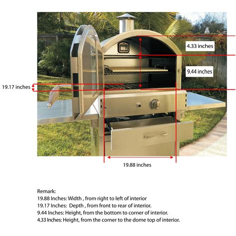 Pacific Living 228 Outdoor Pizza Oven Gas Grill With Cart And Reviews