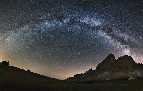 The Milky Way Over The Dolomites In Italy Milky Way Meditation Sky