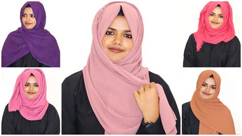 5 Easy Hijab Styles Using 5 Different Hijabs Everyday Hijab Tutorial