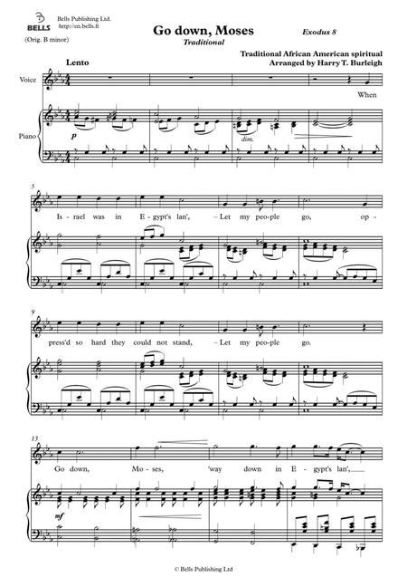 Go Down Moses By Traditional American Digital Sheet Music For Score