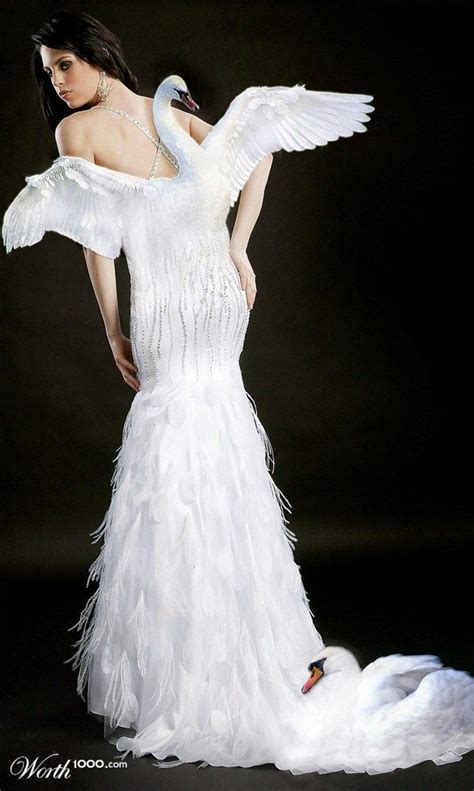 Living Fashion Bj Rk Swan Dress White Gown Dress White Formal Dress
