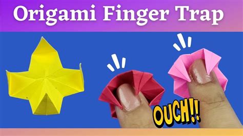 How To Make Origami Finger Trap Paper Finger Trap Origami Fidget Toy