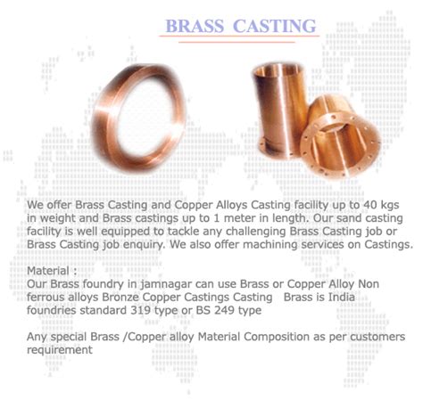Brass Casting From Brass Copper Parts India Brass Casting India