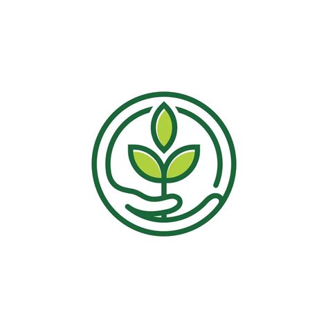 Eco Friendly Icon With Hands And Leaf Logo Design 7559167 Vector Art At