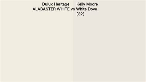Dulux Heritage Alabaster White Vs Kelly Moore White Dove 32 Side By