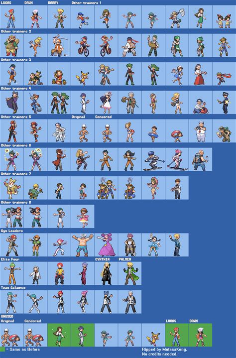 All Pokemon Trainer Sprites Pokemon Trainer All Pokem