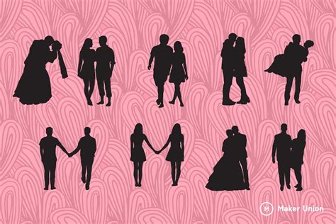 Couple Silhouettes Free Dxf Files Maker Union
