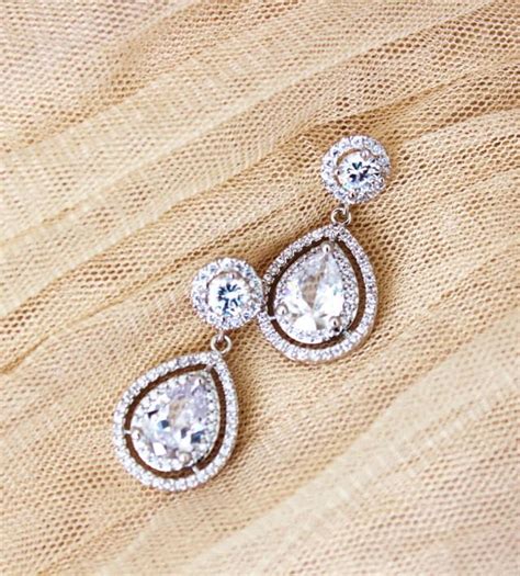 Crystal Bridal Earrings Wedding Jewelry Crystal Wedding Earrings Dangle