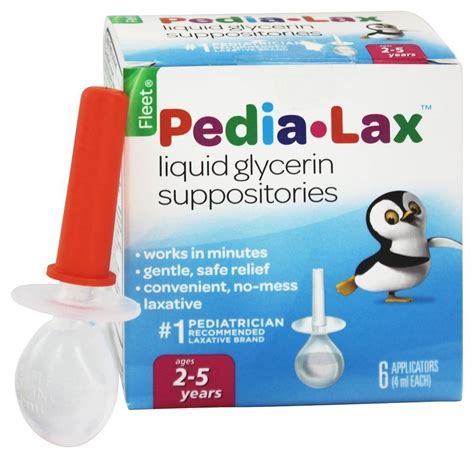 Details About 3 Pack Fleet Pedia Lax Liquid Glycerin Suppositories 6 Each Personal Care