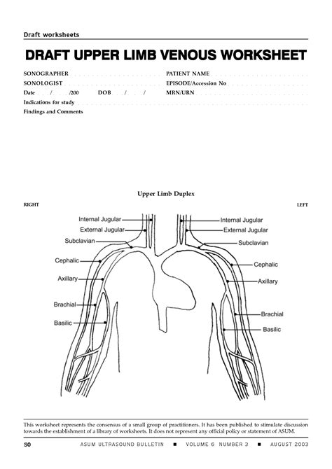 Lower Extremity Arterial Worksheet Printable Worksheets And