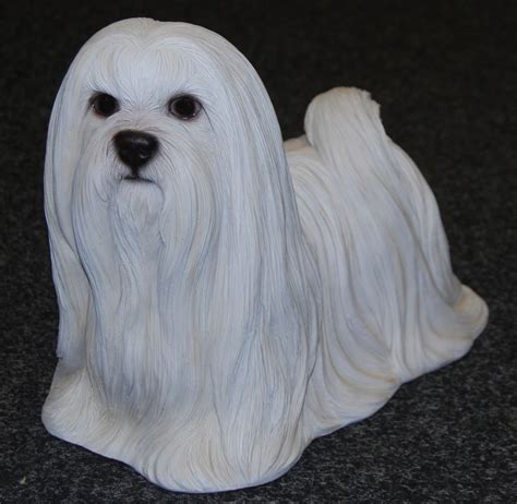 Vivid Arts Maltese Dog Resin Ornament Indoor Or Outdoor Vividarts