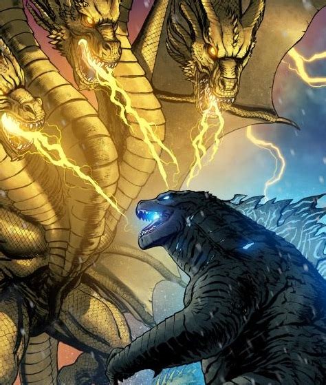 Godzilla Vs King Ghidorah Print Unreal Books