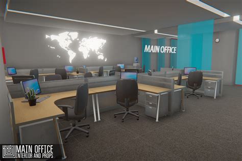 Main Office Interior And Props 3d Interior Unity Asset Store