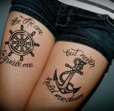 Beautiful quotes for tattoos and inspirational tattoo quotes. Anchor and lovely black quote tattoo on leg - | TattooMagz ...