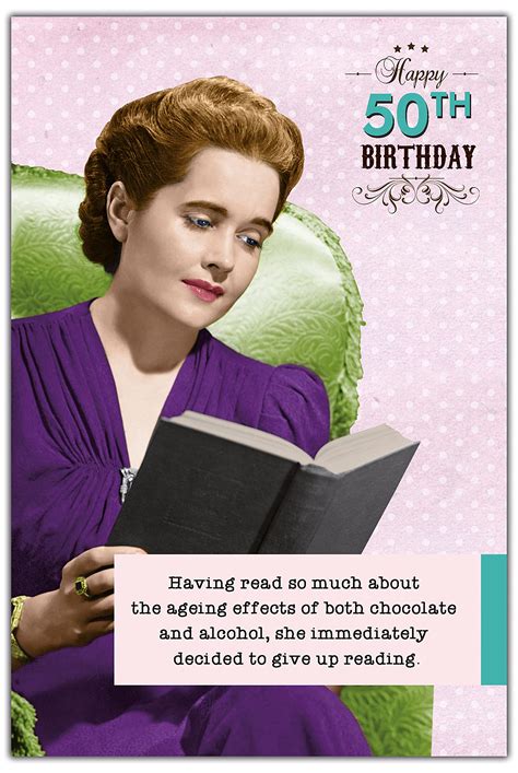 Buy 50th Birthday Card For Her Funny 50th Birthday Card Women Happy