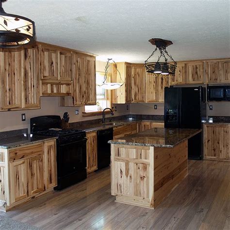 The client has fallen in love with the idea of having cabs made to order by an amish cabinet maker here's my question: Rustic Hickory Cabinets | Hickory kitchen cabinets, Rustic ...