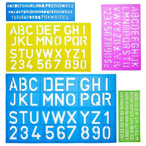 Buy Mr Pen Alphabet Templates Alphabet Stencils Pack Of 5 Letter