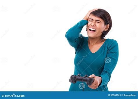 Upset Frustrated Female Gamer Royalty Free Stock Photography