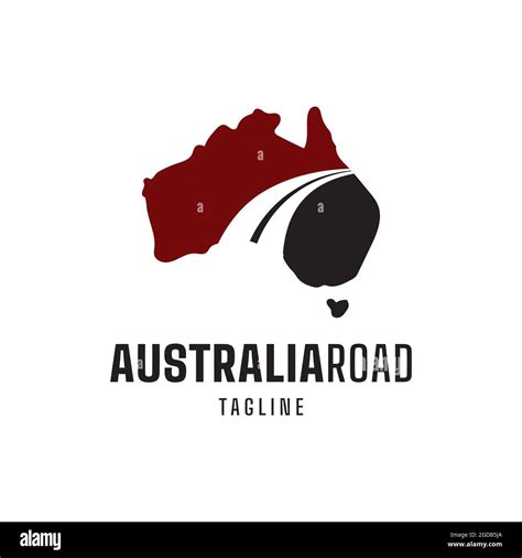 Australian Road Logo Design Illustration Vector Template Stock Vector
