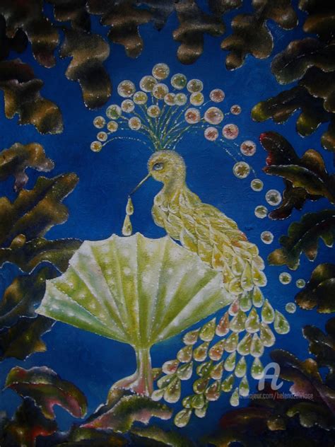 Golden Bird Painting By Helena Lose Artmajeur