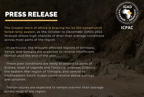 Greater Horn Of Africa Faces 5th Failed Rainy Season Mirage News