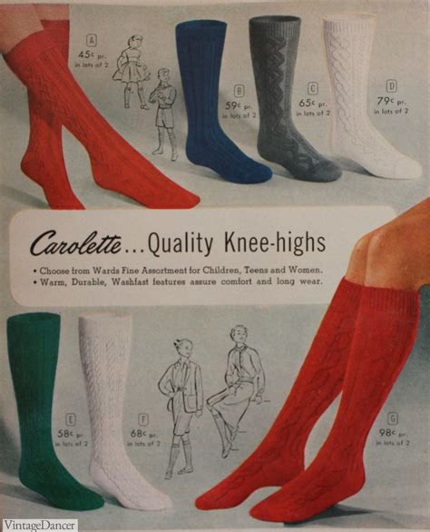 1950s Socks Womens Bobby Socks