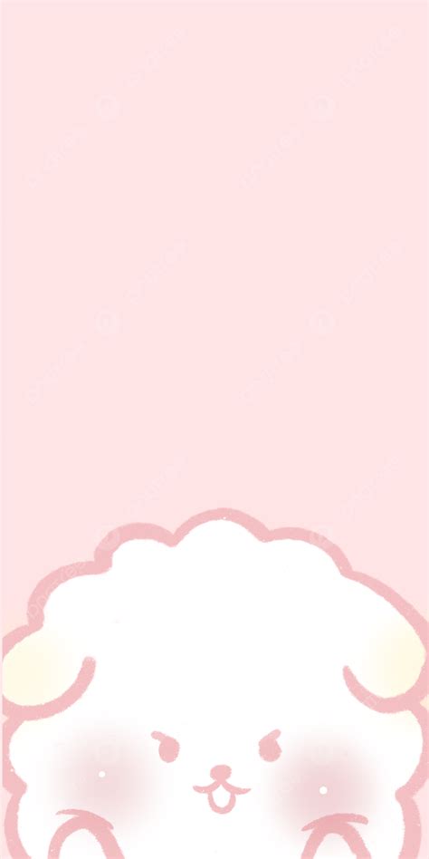 Background Wallpaper Ponsel Lucu Kartun Anak Anjing Pink Wallpaper