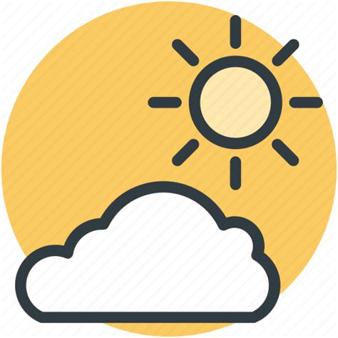 Cloud Morning Sun Sunny Cloudy Weather Icon Download On Iconfinder