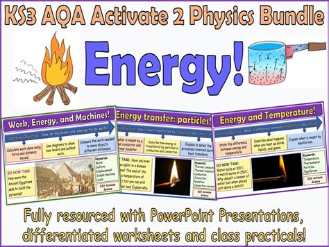 Energy Aqa Activate 2 Ks3 Science Bundle Teaching Resources