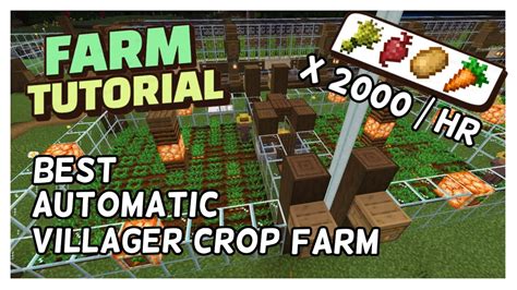 Best Automatic Villager Crop Farm Minecraft Bedrock And Java Editon 1