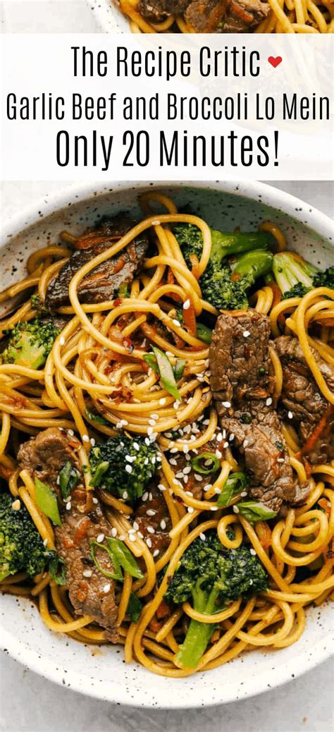 View recipe photo by alex lau, food styling by chris morocco, prop styling by emily eisen 20 Minute Garlic Beef and Broccoli Lo Mein has melt in your mouth tender beef with broccoli ...