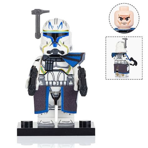 Custom Lego Star Wars Clone Trooper Captain Rex Minifigure Etsy