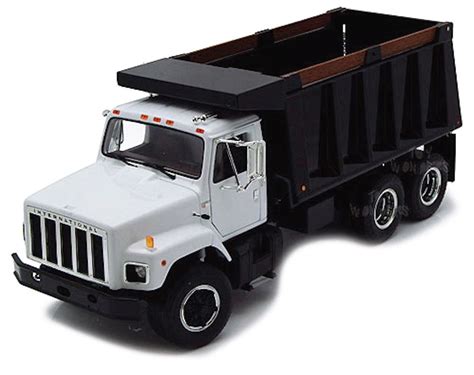 International S Series Dump Truck Black 1 25 Diecast Model By First