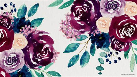 Watercolor Floral Laptop Wallpapers Top Free Watercolor Floral Laptop