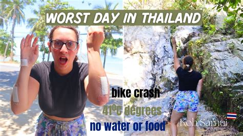 Worst Travel Day In Thailand Bike Crash In Koh Samui Everything Goes Wrong YouTube