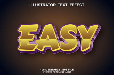 Premium Vector Easy Text Effect Editable