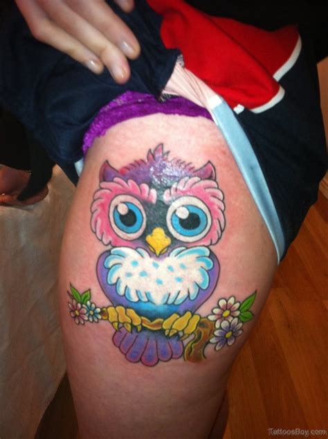 50 Wonderful Owl Tattoos On Thigh