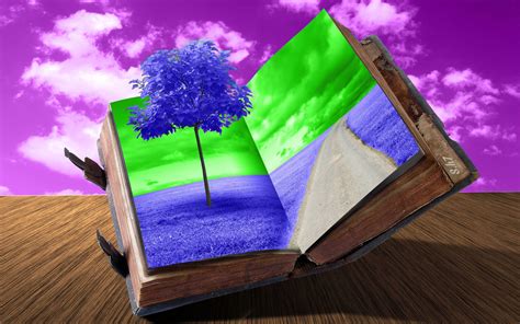 Cg Digital Art 3d Books Dream Imagination Nature Landscapes