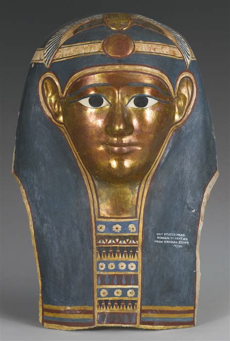 16 An Egyptian Polychrome And Gilt Cartonnage Mummy Mask Late Ptolemaic Period Circa 100 30